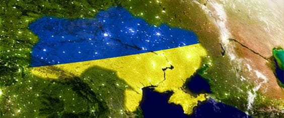 Ukraine flag as Map